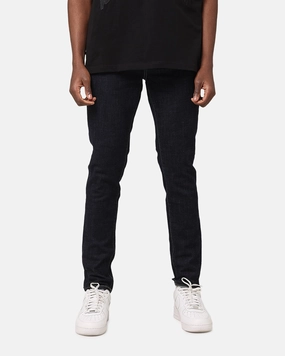 Shrink Resistant Denim Organic Cotton Saint Morta Tapered Denim Jeans Raw Indigo