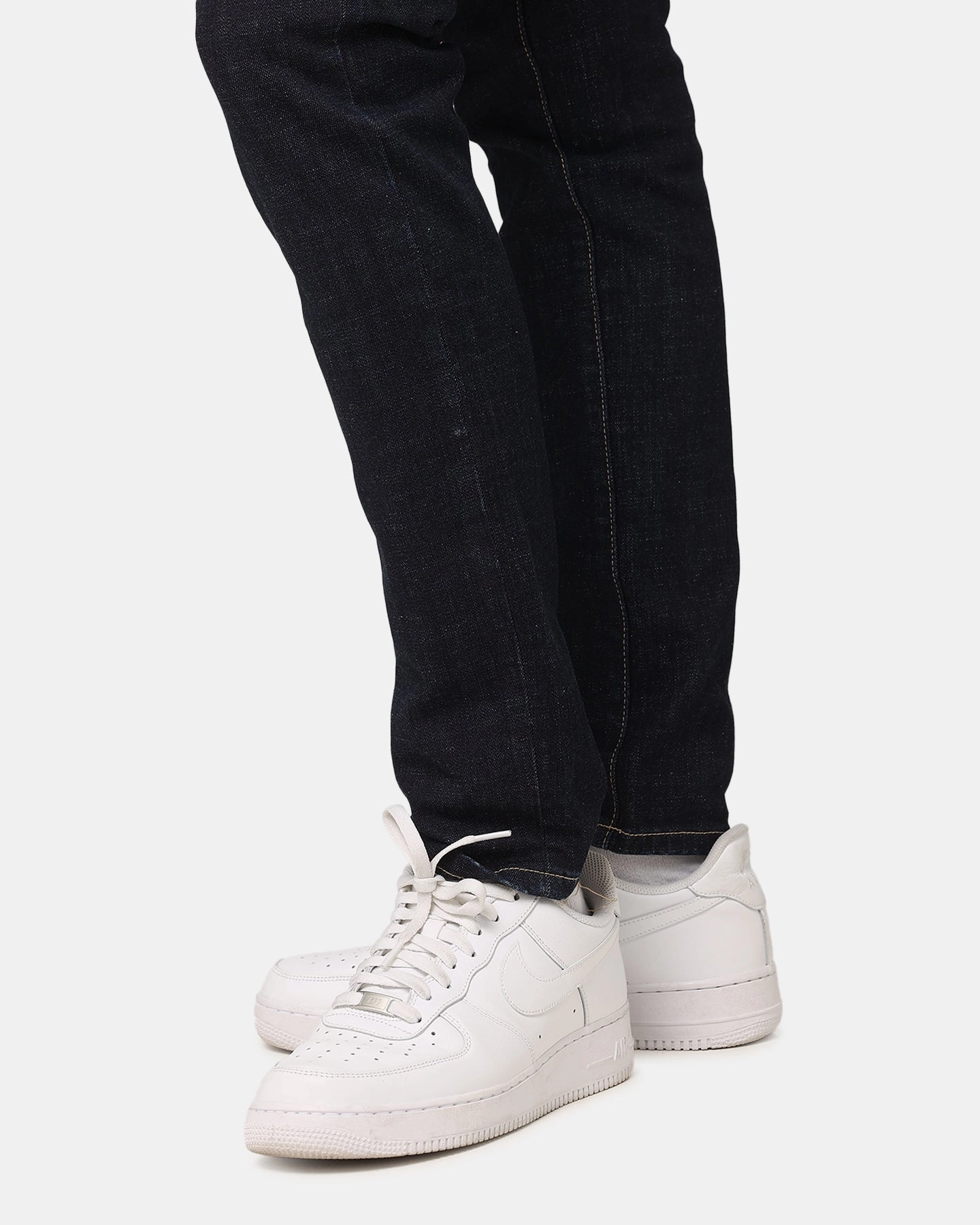Saint Morta Tapered Denim Jeans Raw Indigo Quick Match
