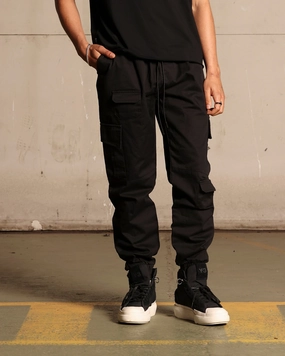 Saint Morta Utility Joggers Black Anti Friction Lining