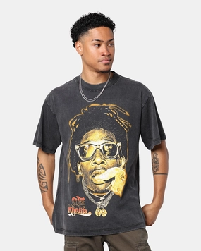ID Supply Wiz Khalifa Smoke T-Shirt Washed Black Active Wear
