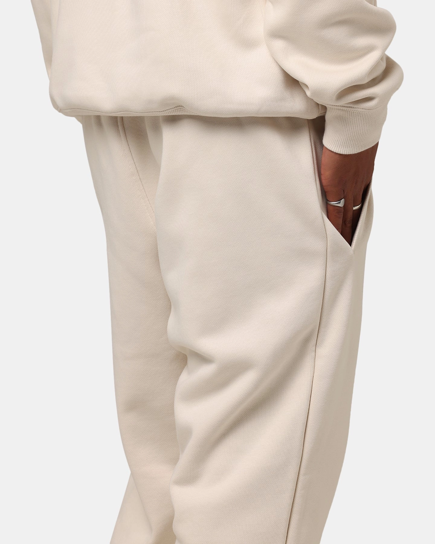Anti Static Finish Perfect Pair Adidas Originals 70's Fleece Joggers Wonder White