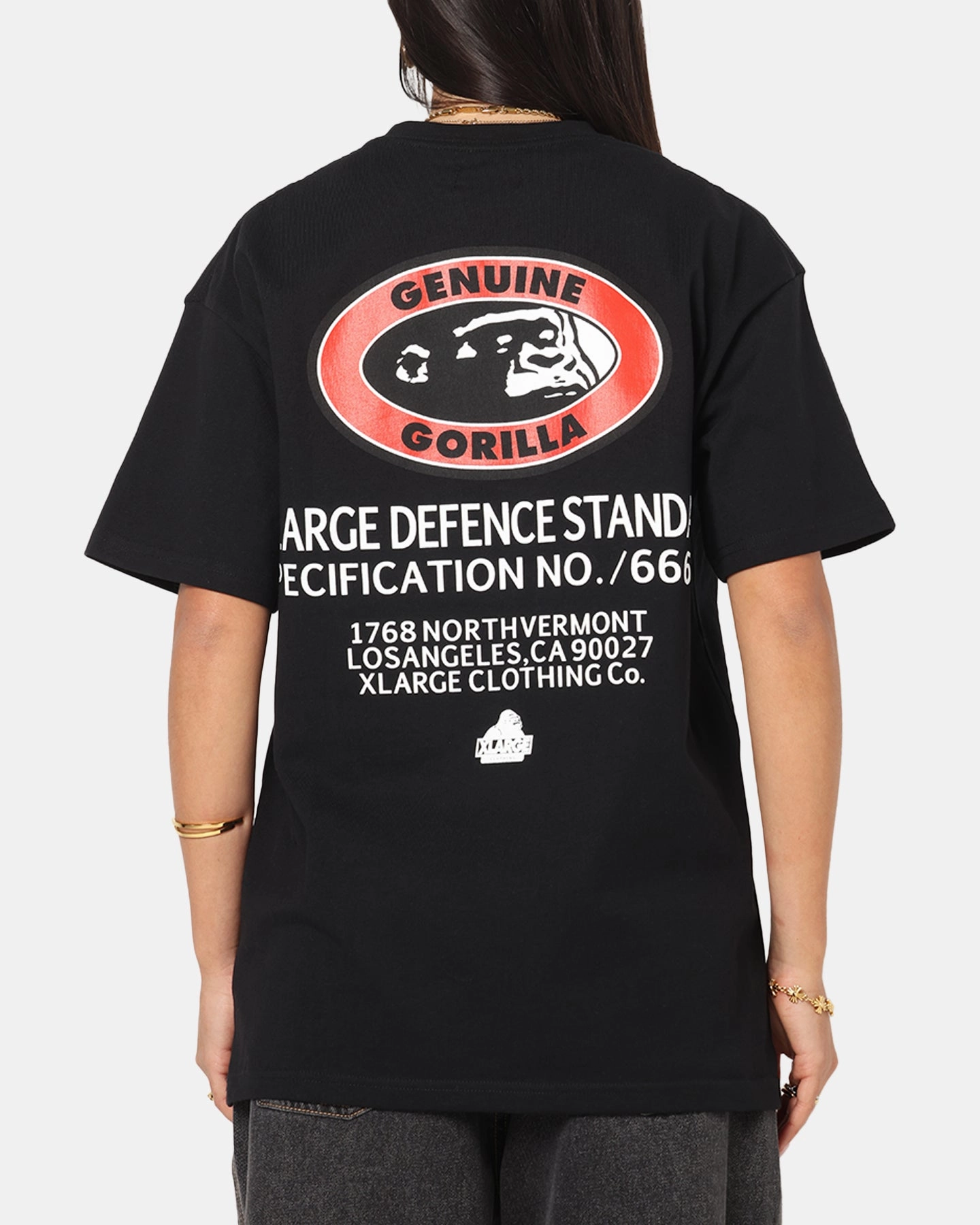 Stretch Knit Flattering Design X-Large Defence T-Shirt Black