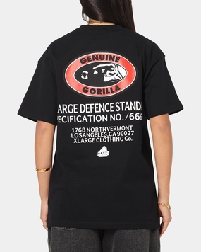 Stretch Knit Flattering Design X-Large Defence T-Shirt Black
