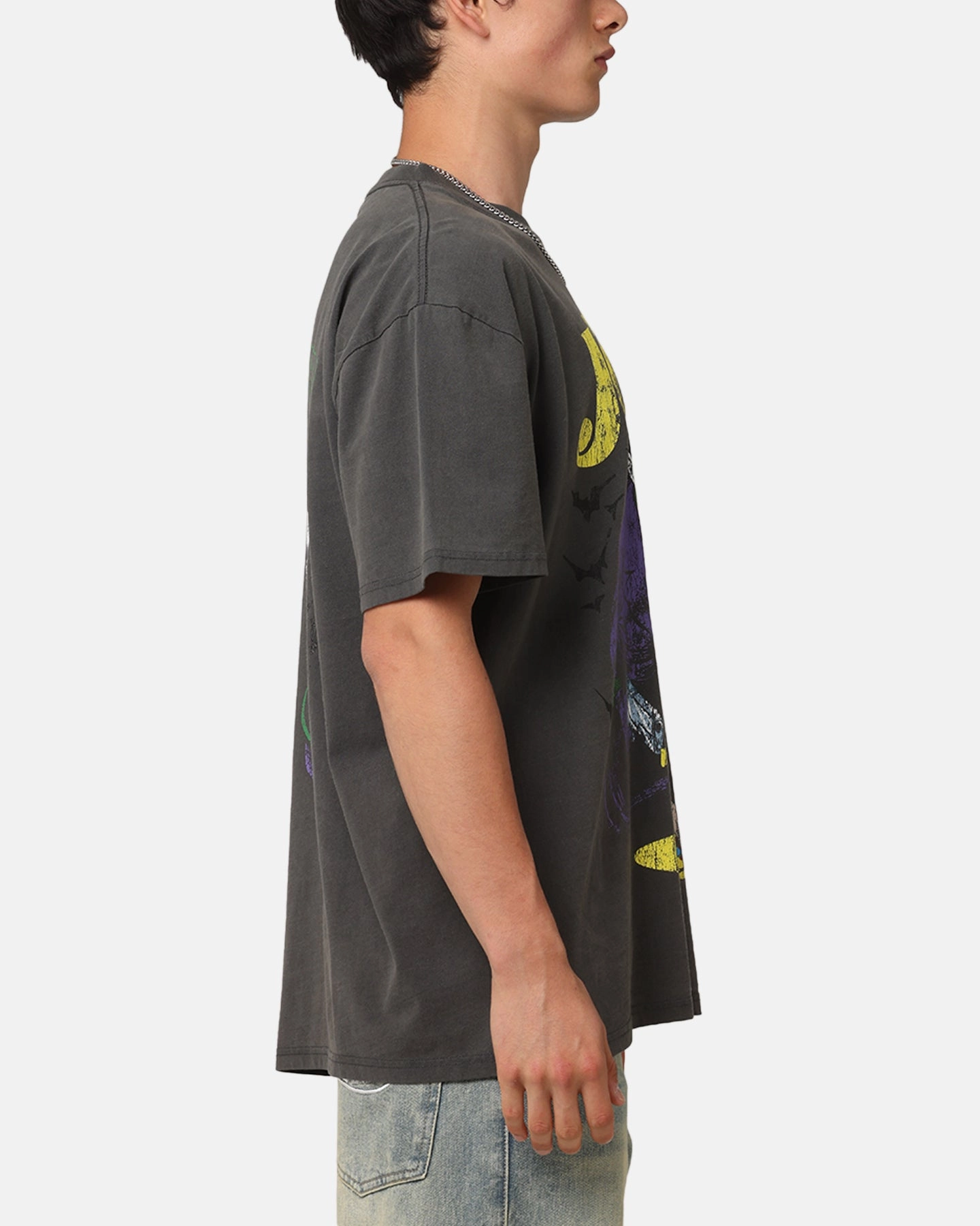 Reinforced Shoulders American Thrift X DC Batman The Joker Harley Hoax Heavyweight T-Shirt Black Wash