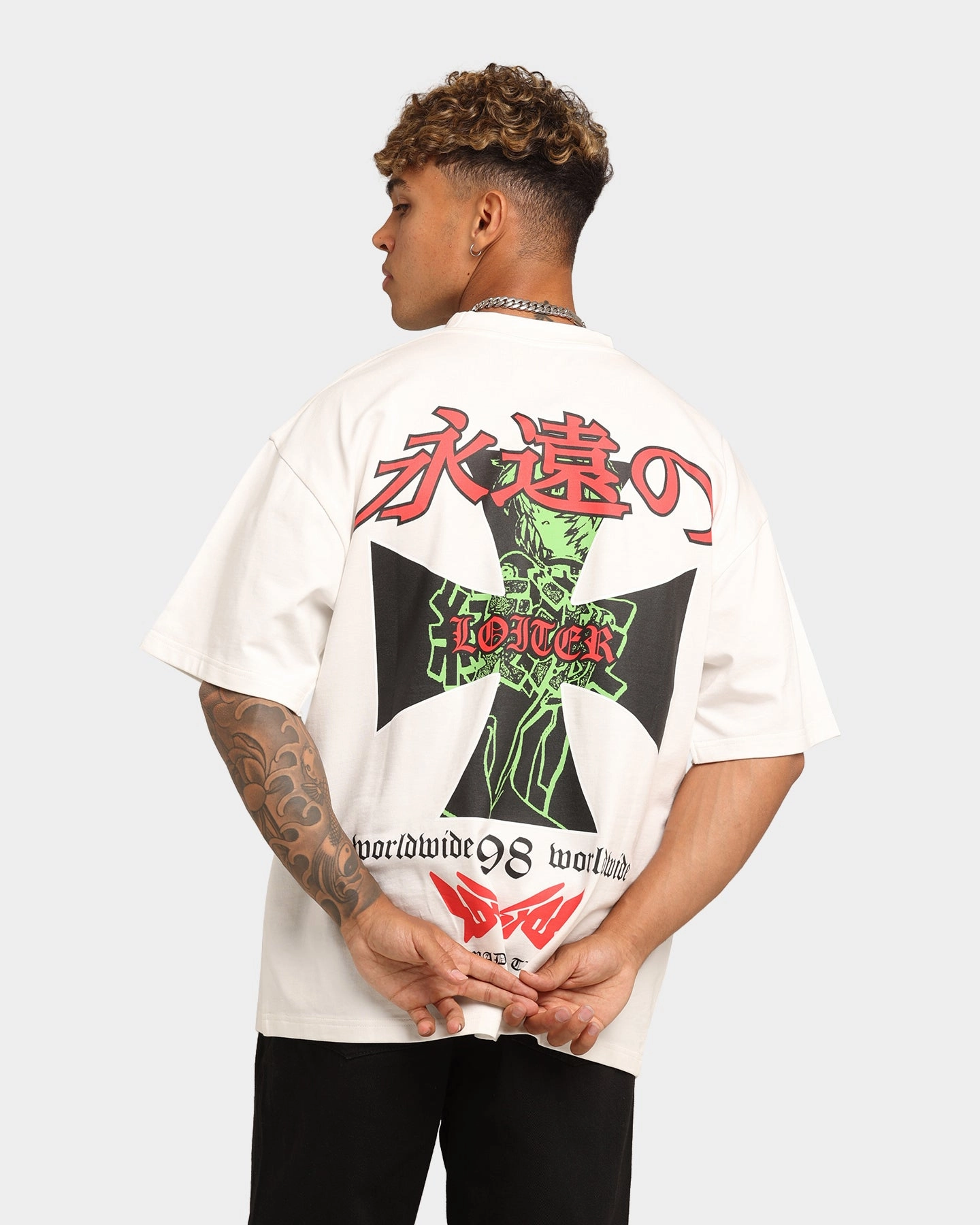 Loiter Eternal Vintage T-Shirt Off White City Casual Versatile Look