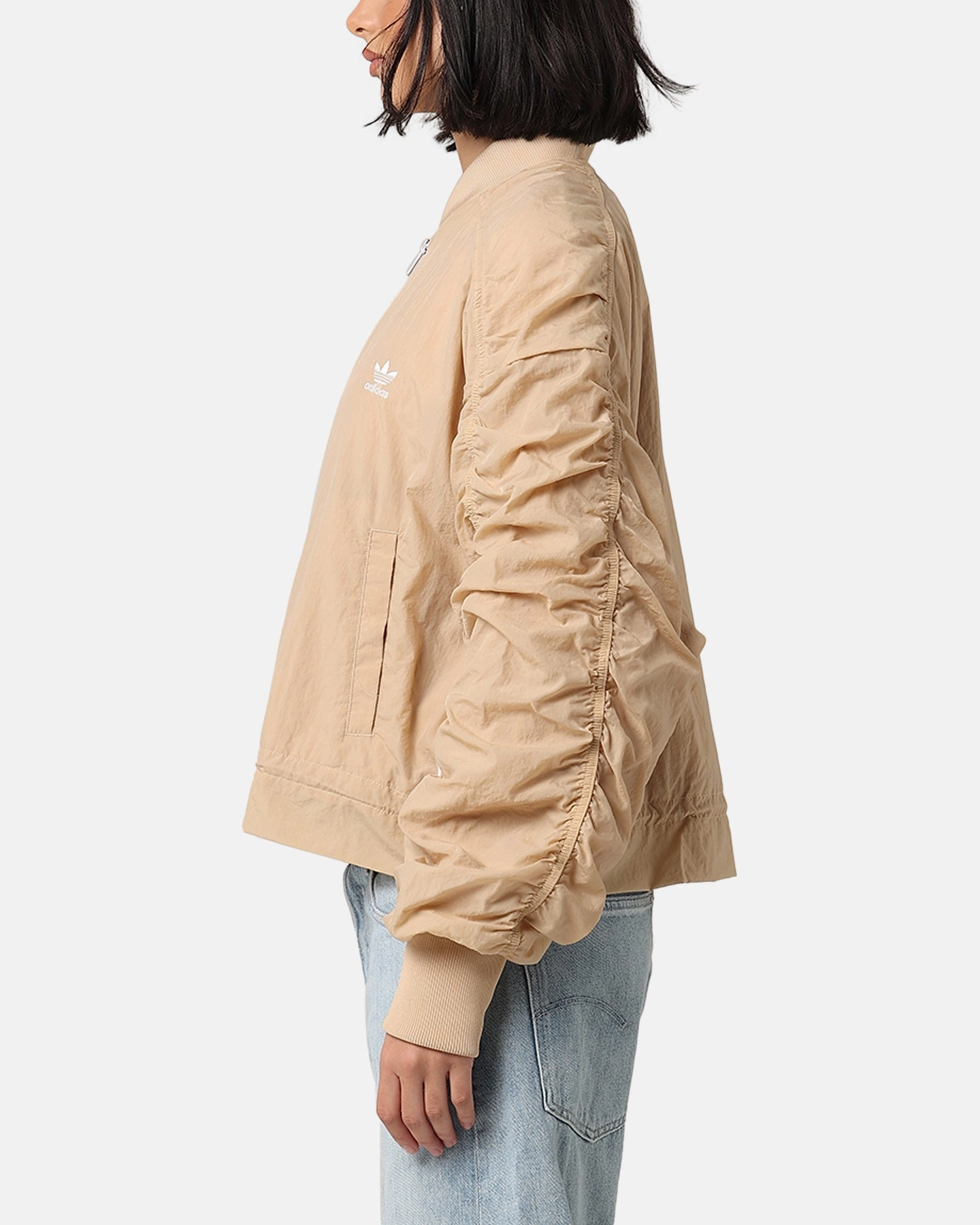 Comfortable Shield Lockdown Hood Toggle Adidas Women's Light Weight Bomber Jacket Magic Beige