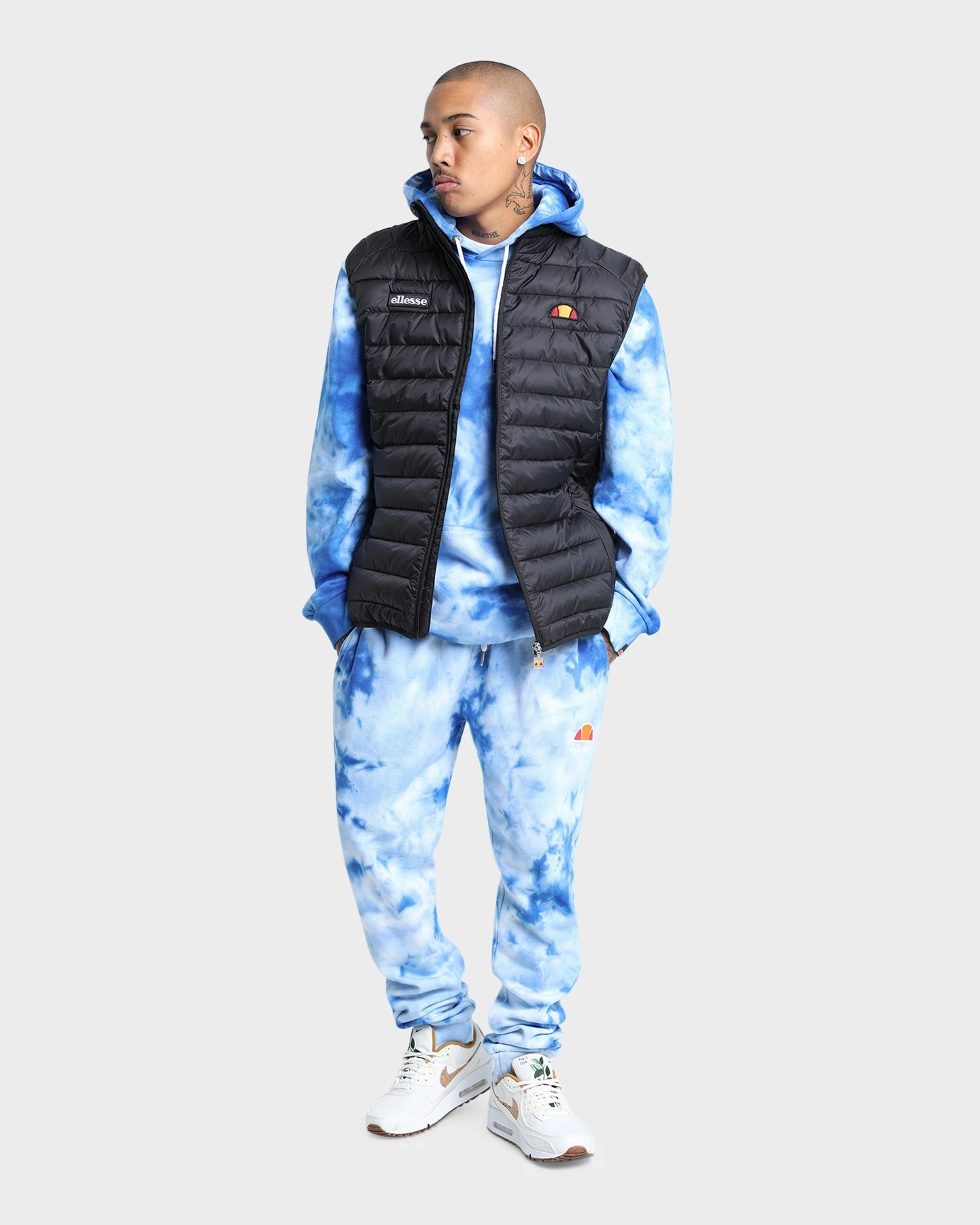 Patience Wilderness Ellesse Bardy Padded Gillet Jacket Black