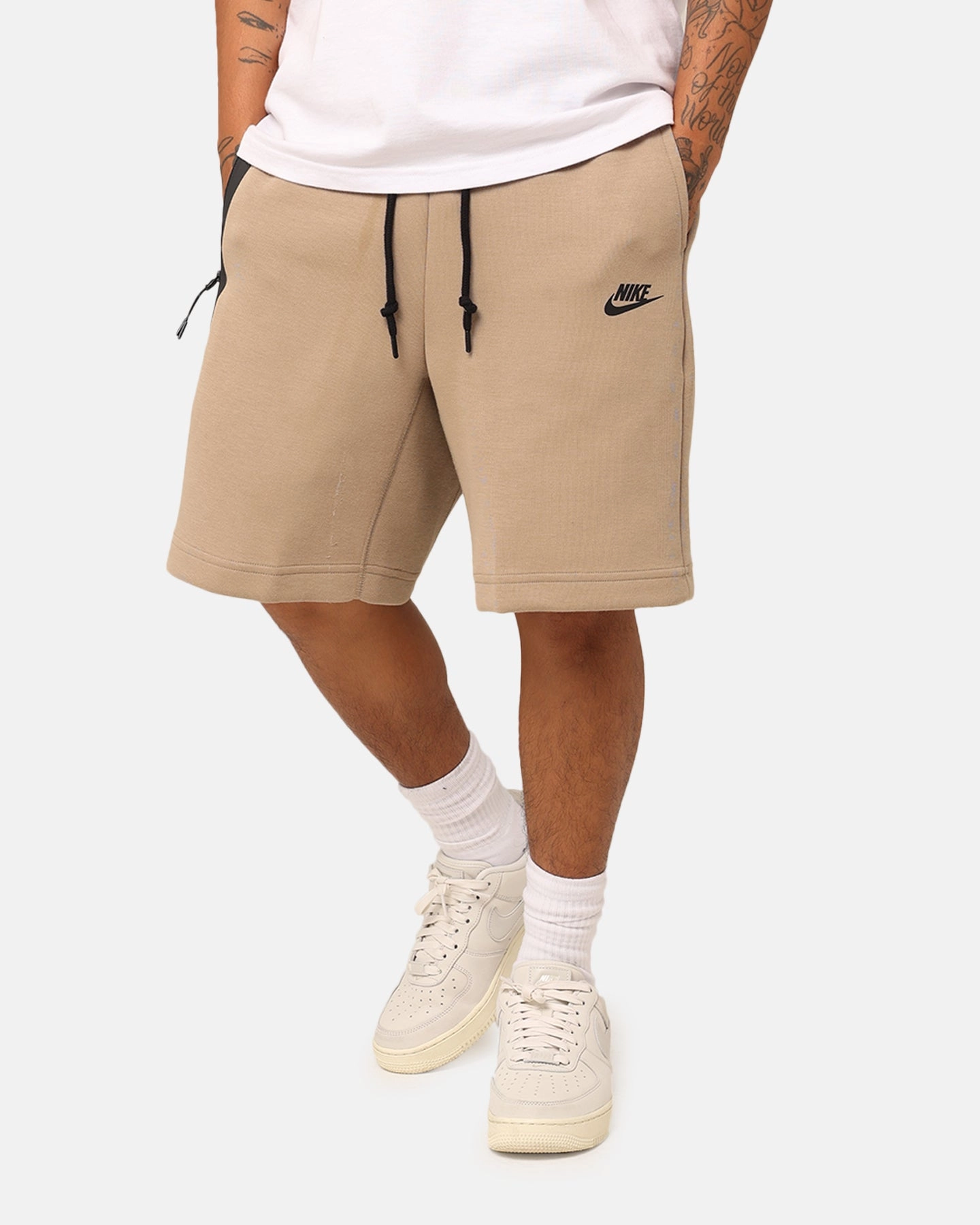 Lounge Wear Nike Tech Fleece Shorts Khaki/Black