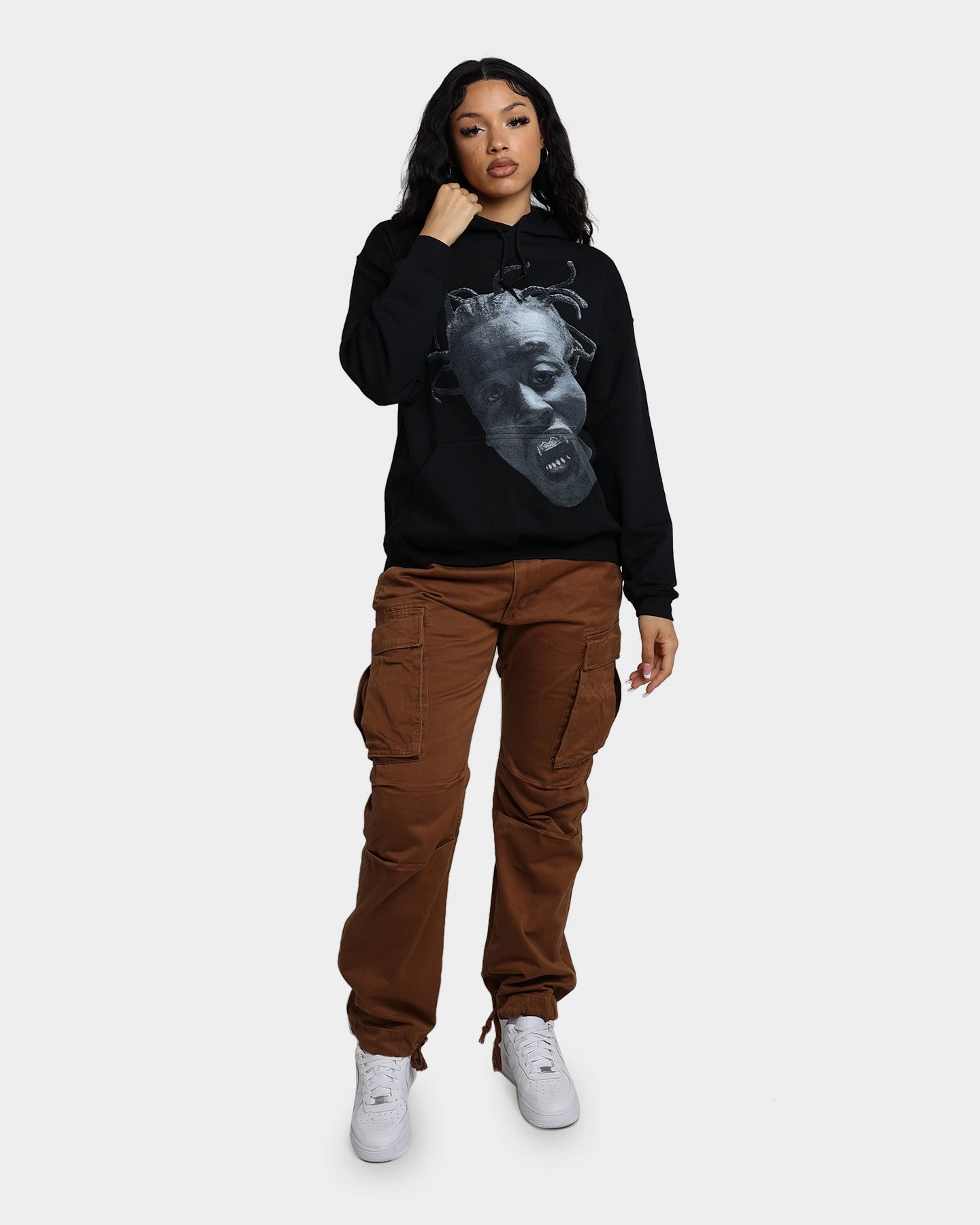 Goat Crew X Ol' Dirty Bastard Big Face Hoodie Black DropShoulder Travel Comfort