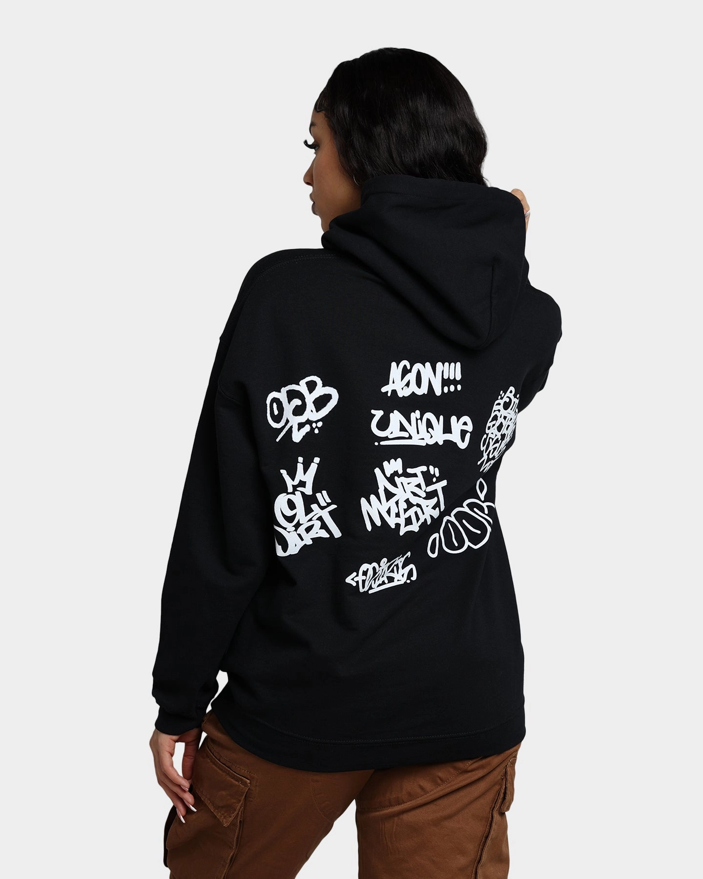 Goat Crew X Ol' Dirty Bastard Big Face Hoodie Black Weekend Vibe Versatile Layering