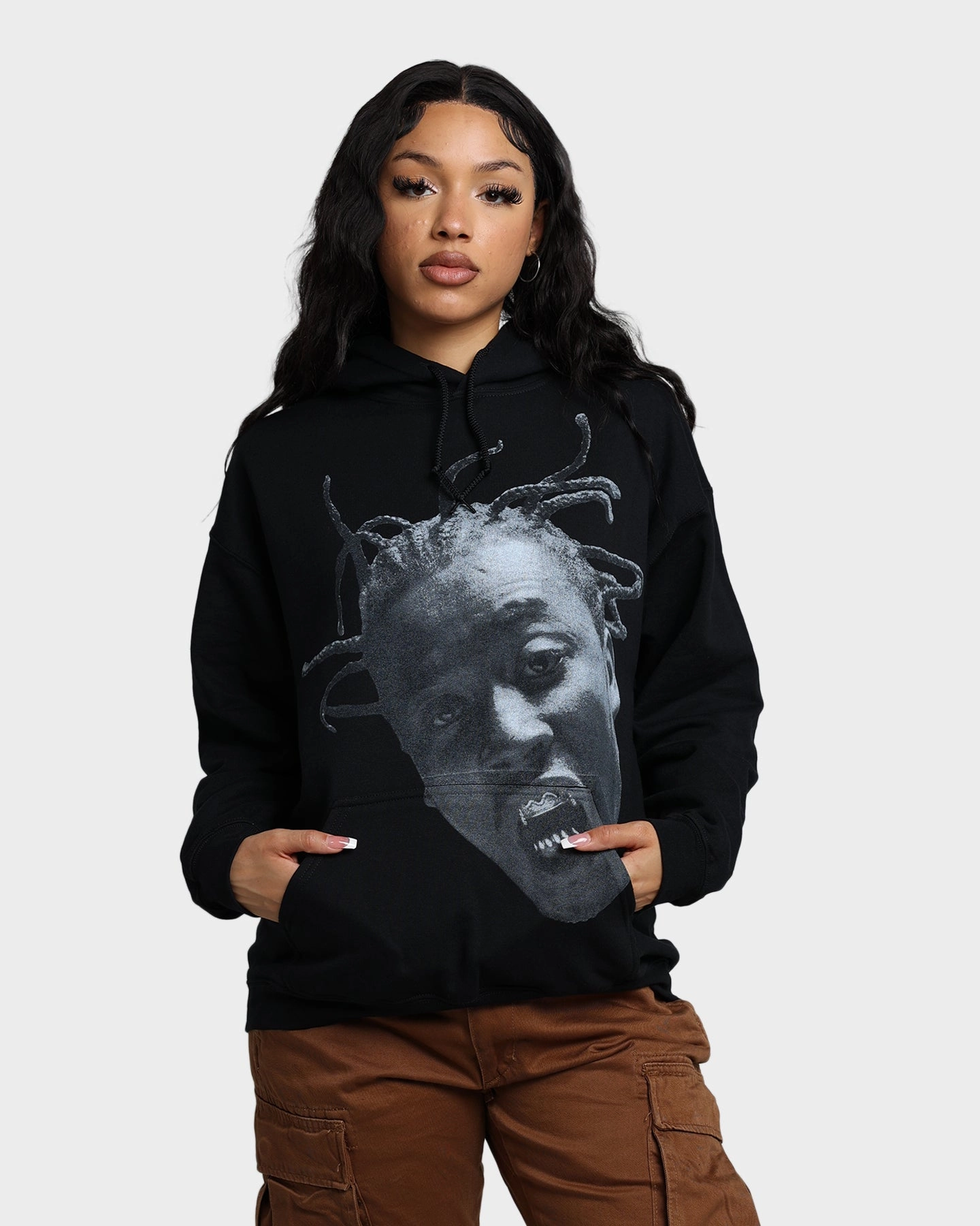 Document Flexible Layering Goat Crew X Ol' Dirty Bastard Big Face Hoodie Black