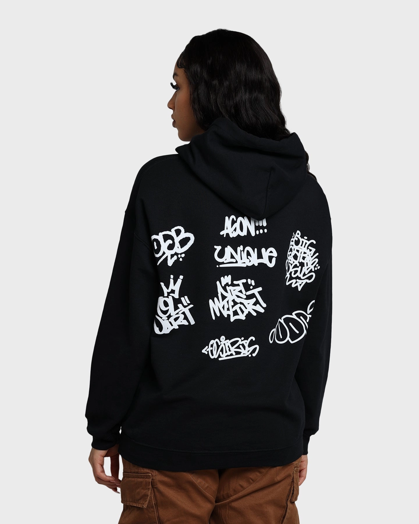 Toothbrush Dual Zipper System Goat Crew X Ol' Dirty Bastard Big Face Hoodie Black