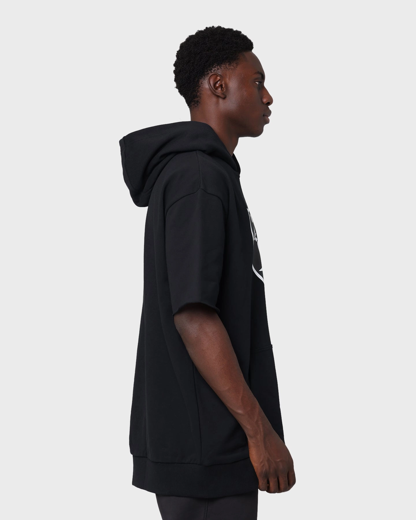 suitable for cultural festivals New Era Las Vegas Raiders Oversized Short Sleeve Hoodie Black
