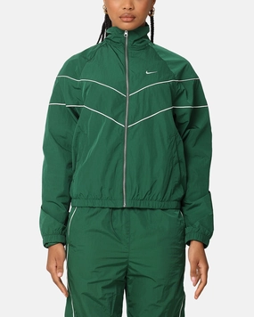 self - treat Nike Women's Sportswear Loose UV Woven Full-Zip Jacket Gorge Green/Sail