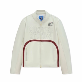 Breathable Lining Design Kidsuper Paint Palette Moto Jacket 'White'