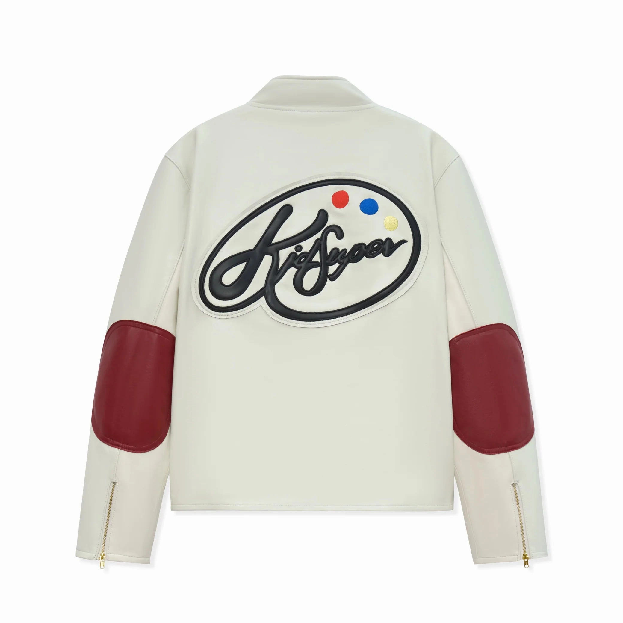 WrinkleFreeFinish OdorResistantFabric Kidsuper Paint Palette Moto Jacket 'White'