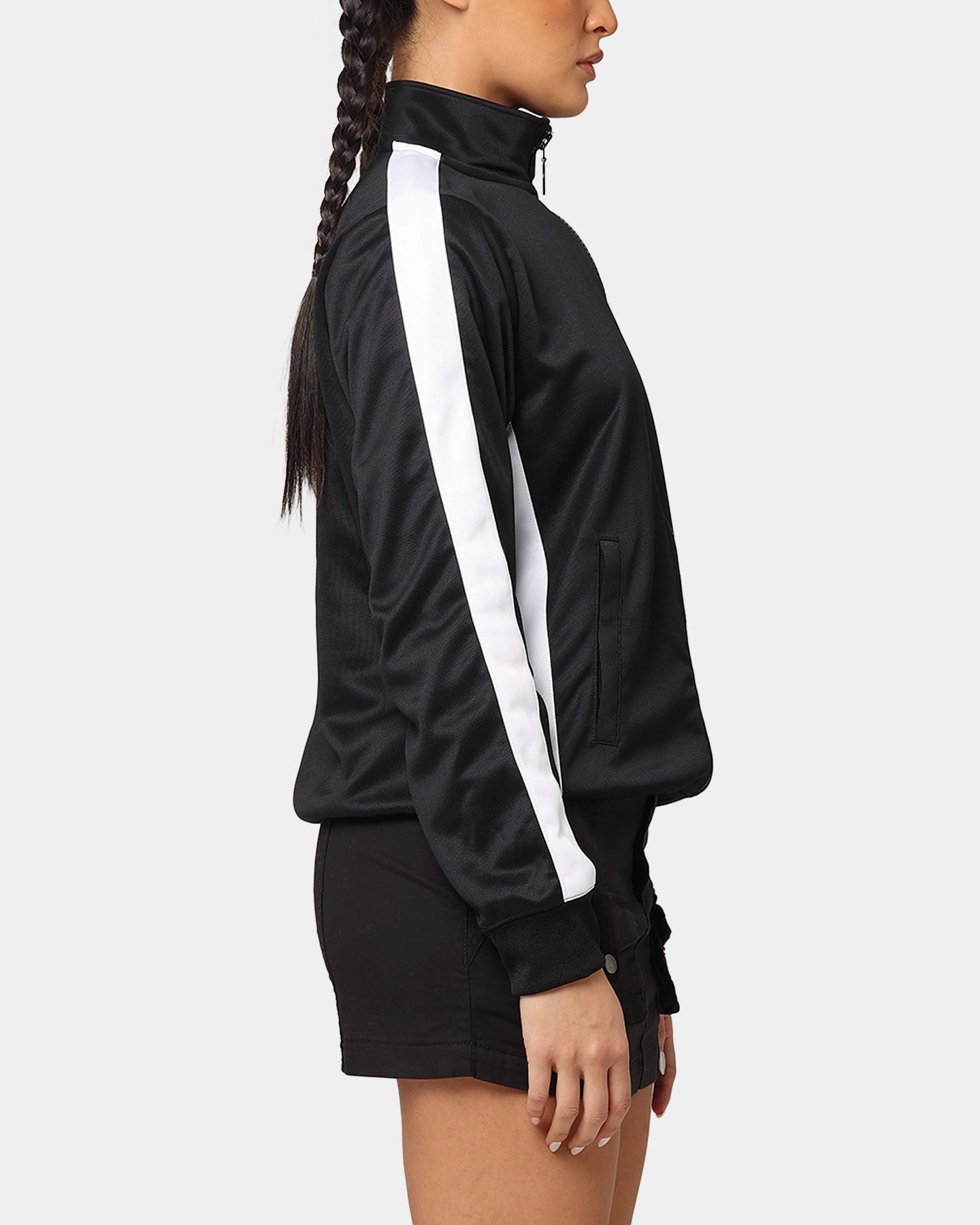 Elastic High-Tech Fabric Nike Women's Sportswear Jacket Black/White/White