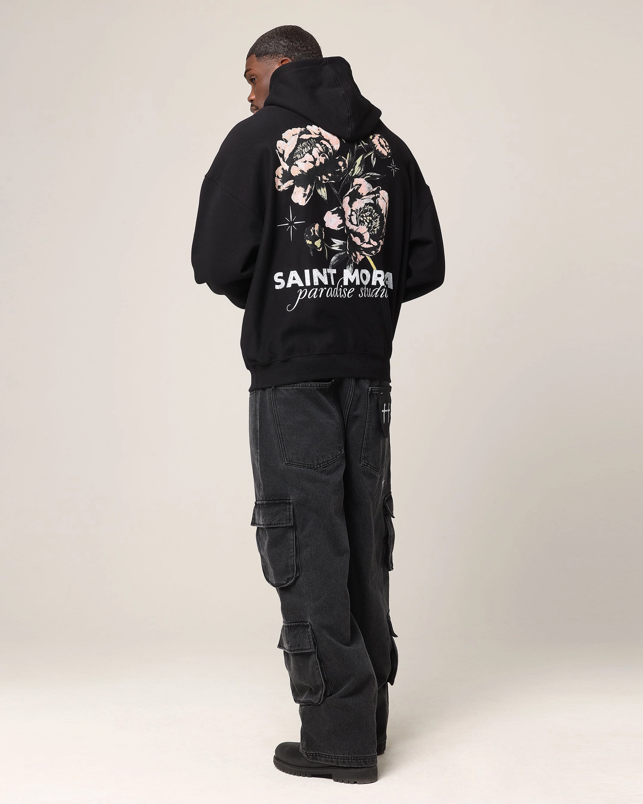 Fashionable Outerwear Saint Morta Wildflower Hoodie Black