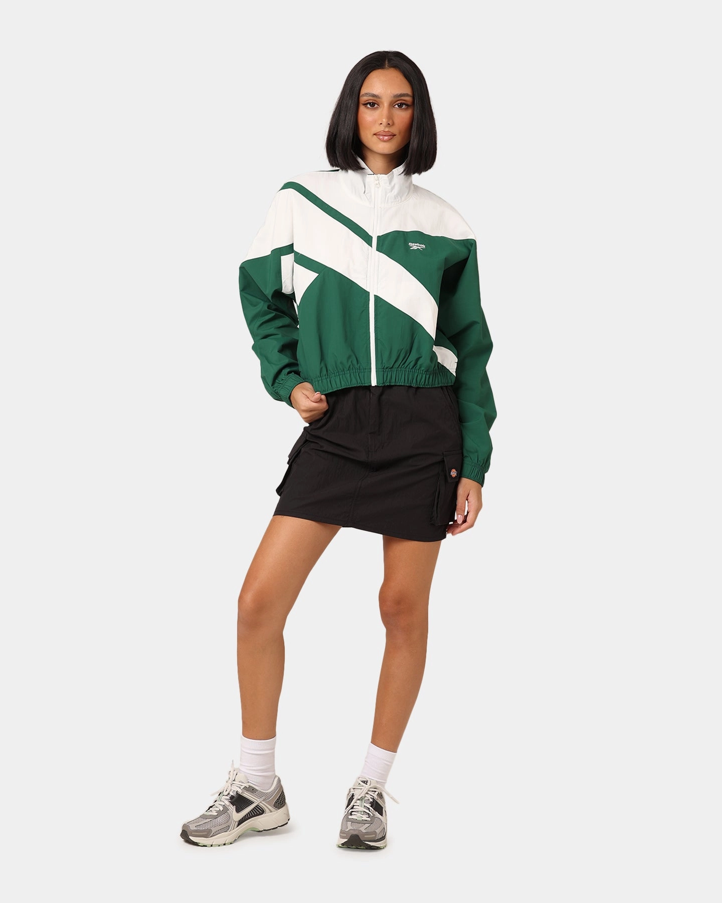Compact Packable Mittens Reebok Women's Court Classics Track Top Dark Green