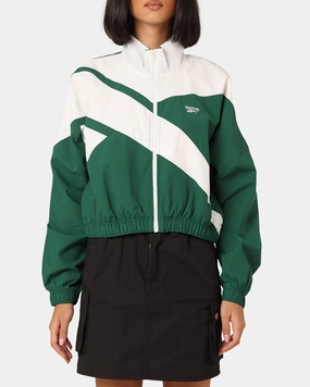 Hiking Gear Full Zip Closure Reebok Women's Court Classics Track Top Dark Green