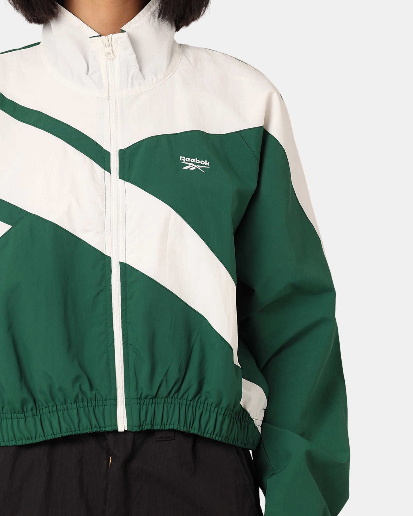 Reebok Women's Court Classics Track Top Dark Green WeightDispersing Padding UV Protective Layer