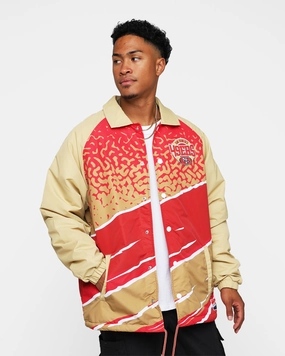New Era San Francisco 49ers Coach Jacket Red suitable for photography Machine washable