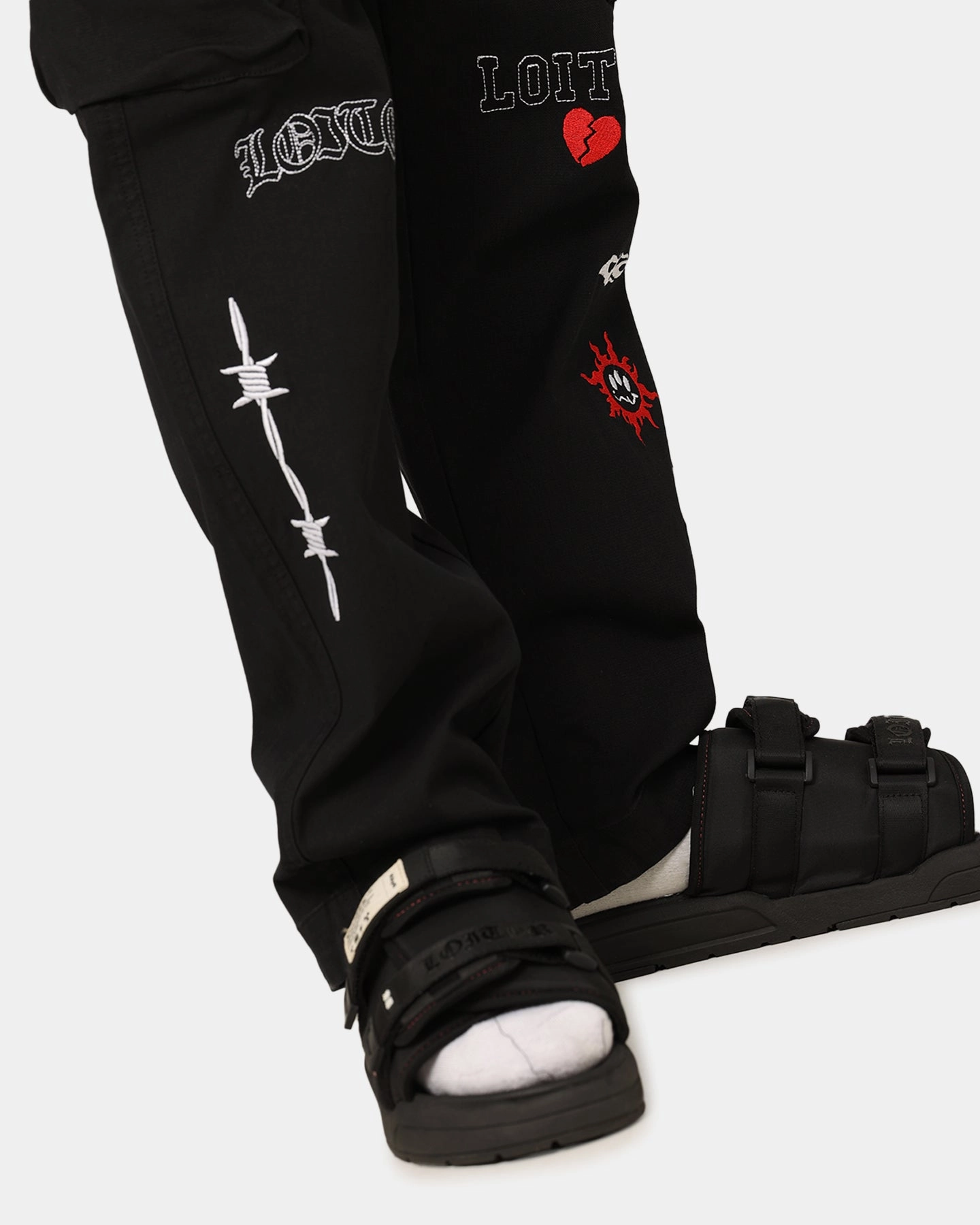 Loiter Sketch Cargo Pants Black Hygienic Inner Layer Ultimate Comfort