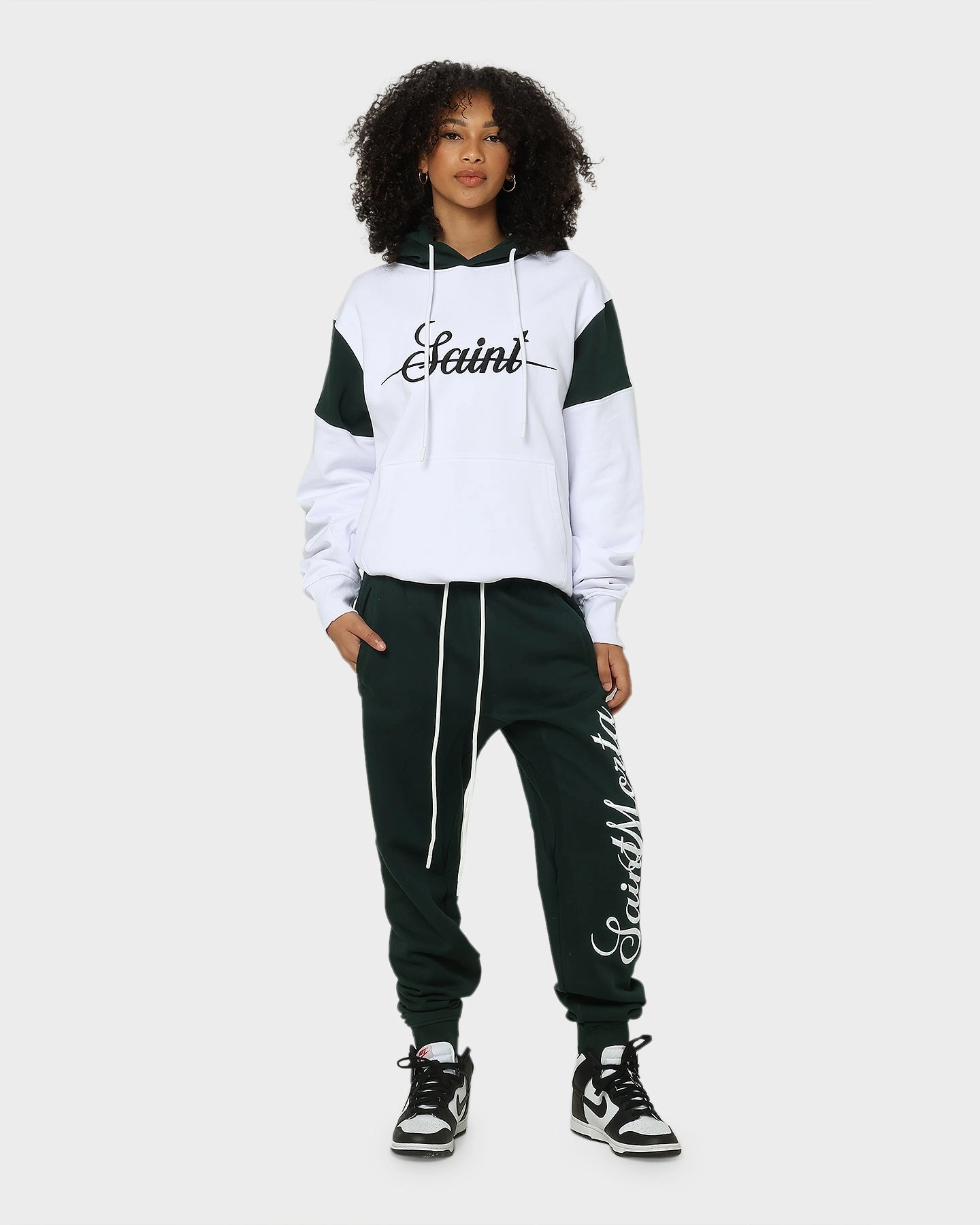 Saint Morta Saviour Hoodie White/Stadium Green Statement Piece