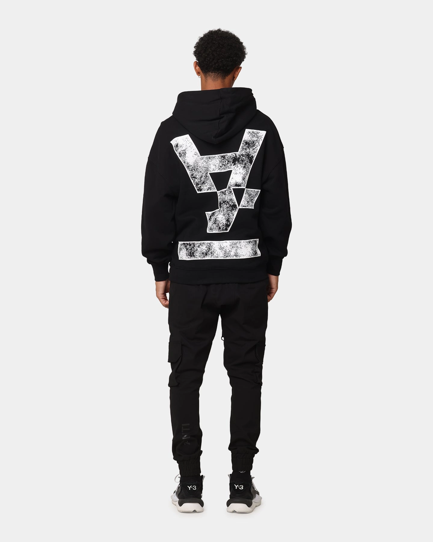The Anti Order Hyphen Premium Hoodie Black Stretch Fit