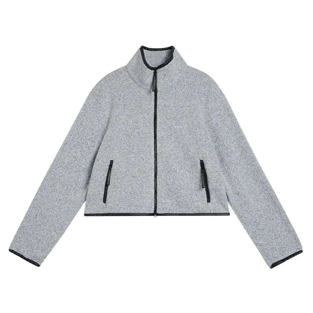 UV Block J.Lindeberg Cirque Golf Jacket Light Gray Melange - FW23 Women