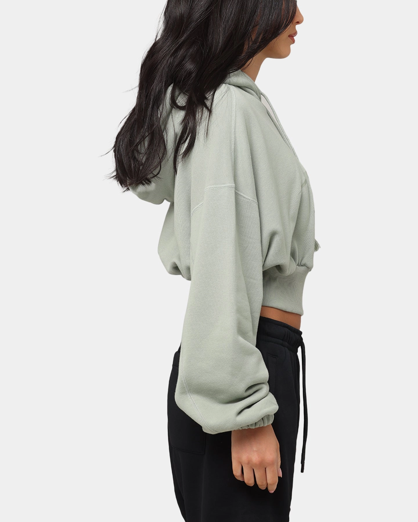Cravat Weatherproof Zippers Nike Women's Sportswear Oversized Cropped Fleece Pullover Hoodie Jade Horizon