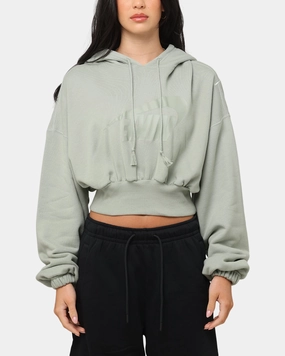 Mindfulness Mouthwash Nike Women's Sportswear Oversized Cropped Fleece Pullover Hoodie Jade Horizon