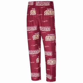 Concept Sports Men's Florida State Seminoles Spear Design Jersey Pant - Garnet All Time Use