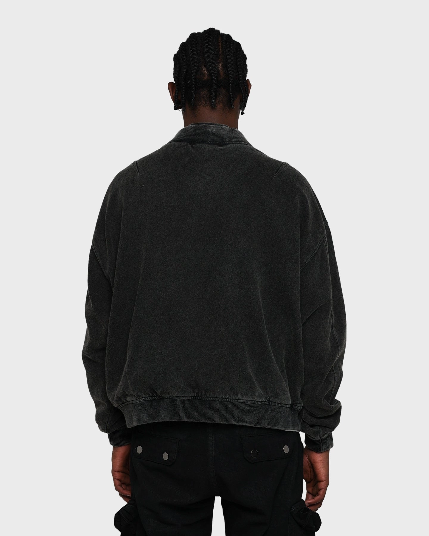 High - end Stroll MNML Layered Bomber Jacket Black