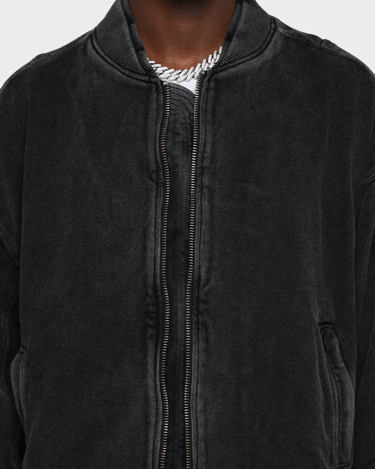 MNML Layered Bomber Jacket Black Microfiber Technology Toothpaste