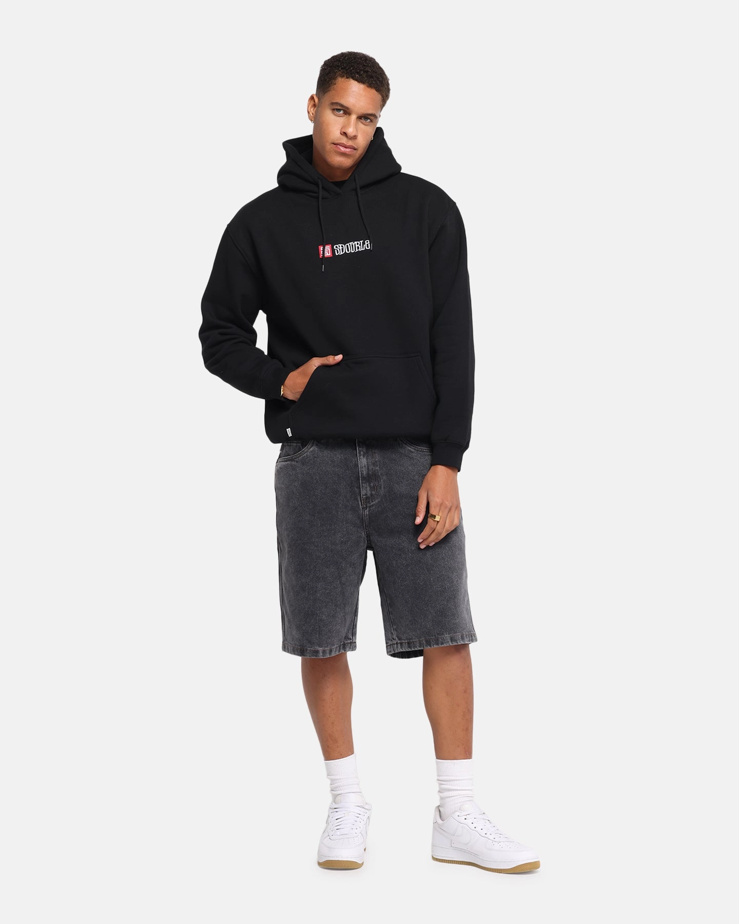 S Double S-Cube Block Hoodie Black Strategic