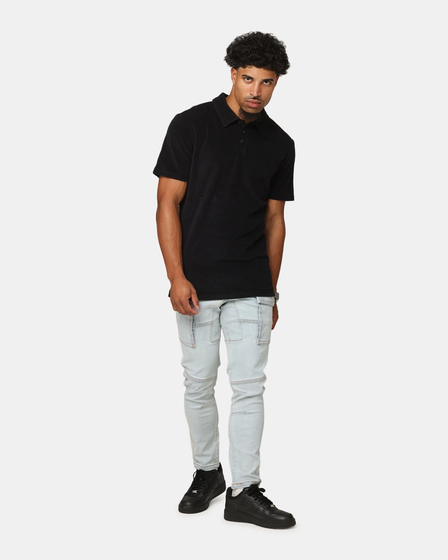 Daily Wear Breathable Classic Neutral Daily Wear Saint Morta Skinny Cargo Jeans Vintage Blue