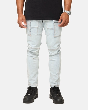 Saint Morta Skinny Cargo Jeans Vintage Blue Party Look Couple Look Earthy