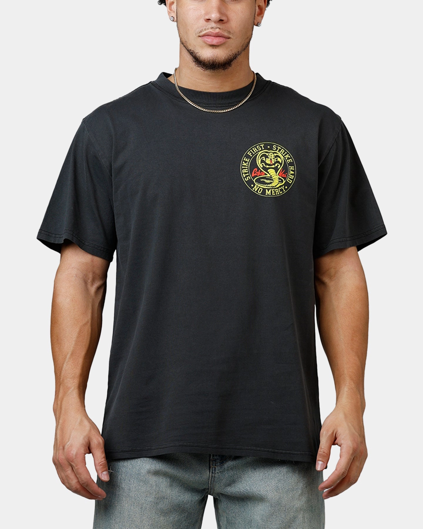 Philcos X Cobra Kai Johnny T-Shirt Black Yoga flexibility Premium Cotton