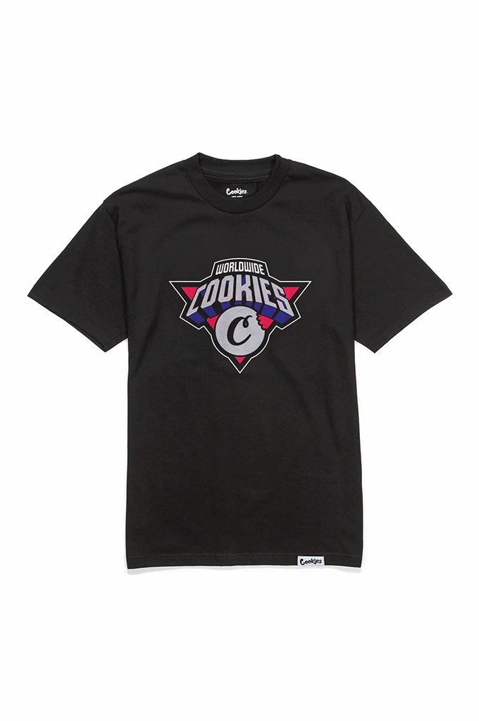 Flexible Ribbed Neckline Cookies Full Clip SS Tee