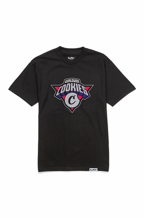 Flexible Ribbed Neckline Cookies Full Clip SS Tee