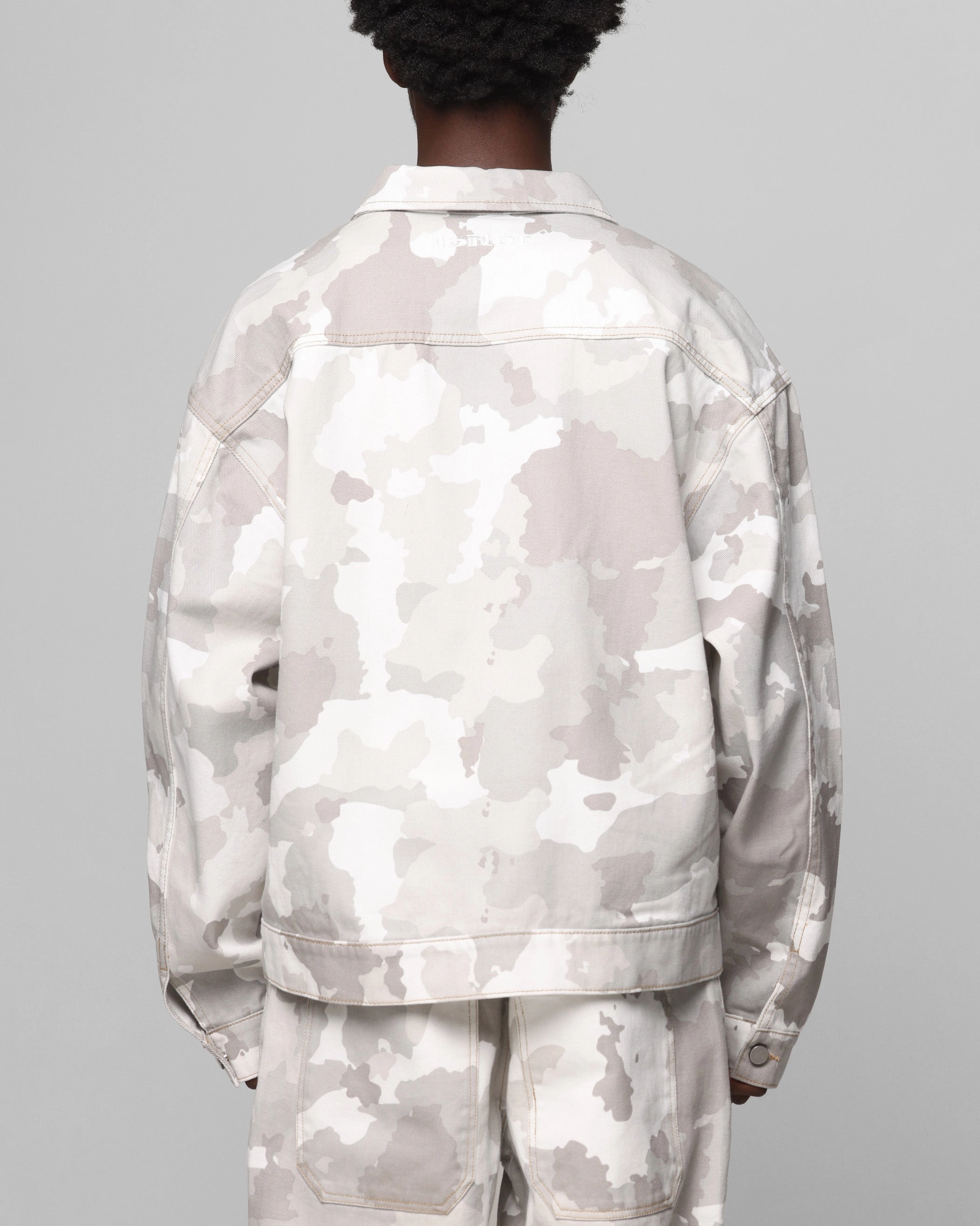 Elegant Loiter Prestige Denim Jacket Snow Camo