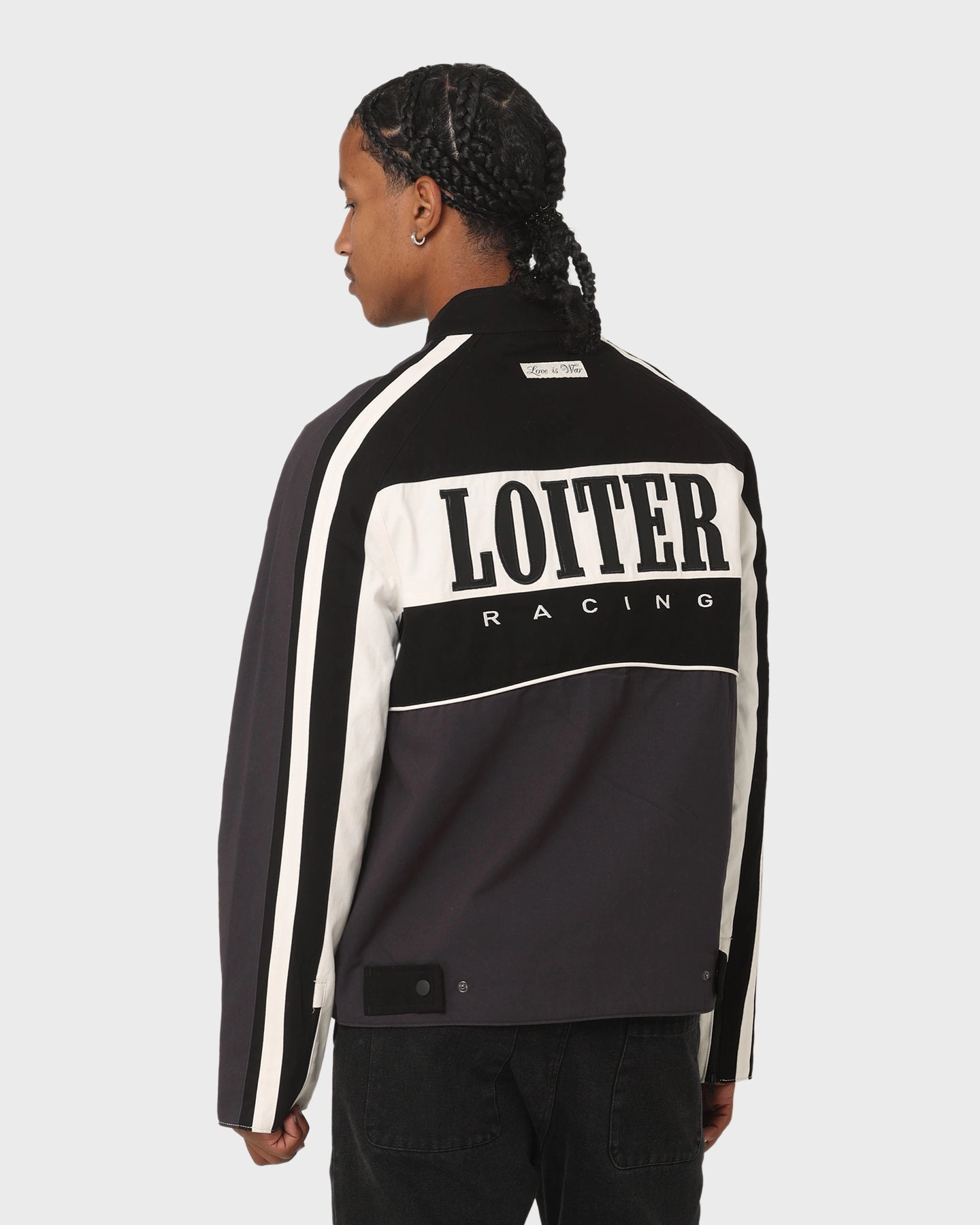 Loiter Motor Jacket Black Individual-sports Moisture Wicking Lining