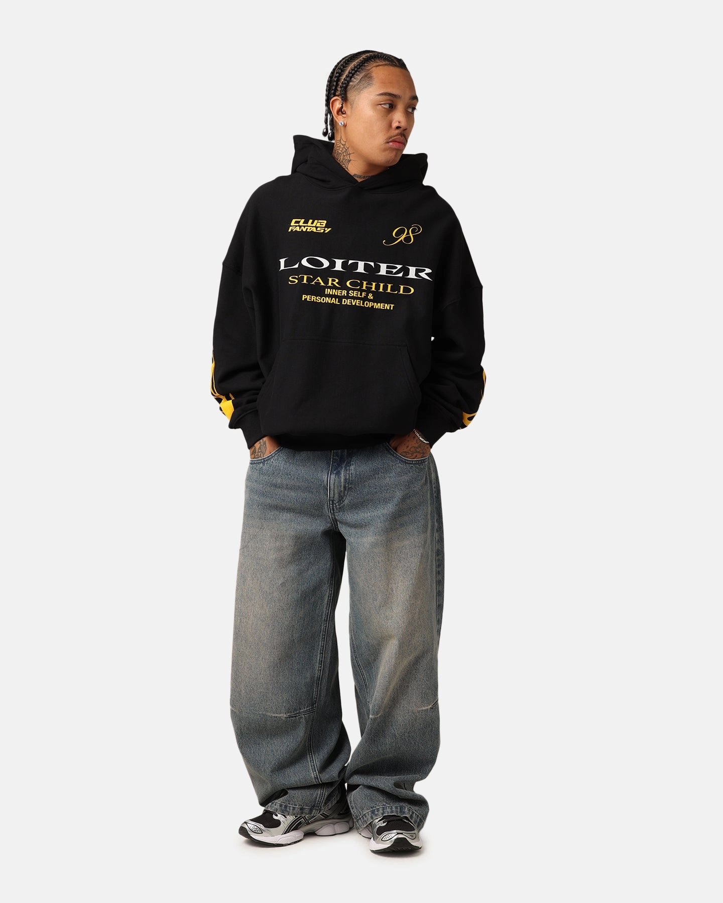 Loiter Star Child Hoodie Black HiddenStorage