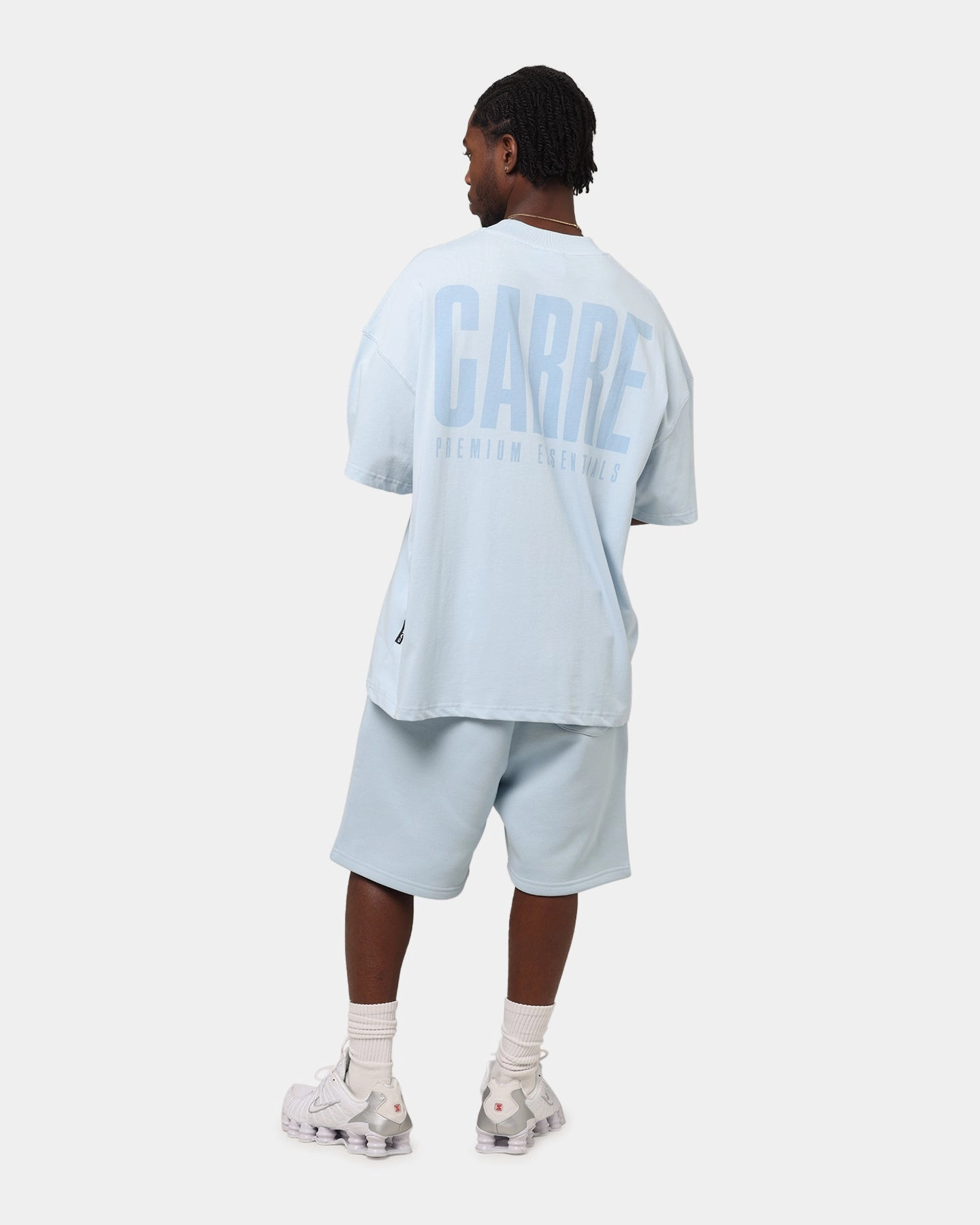 Unique Design Friction Free Inner Lining Carre Premium Essentials T-Shirt Baby Blue