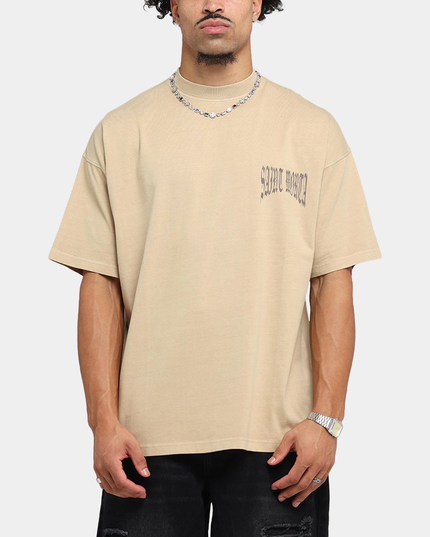 Sporty essentials Saint Morta Vill Park Boxy T-Shirt Pigment Stone