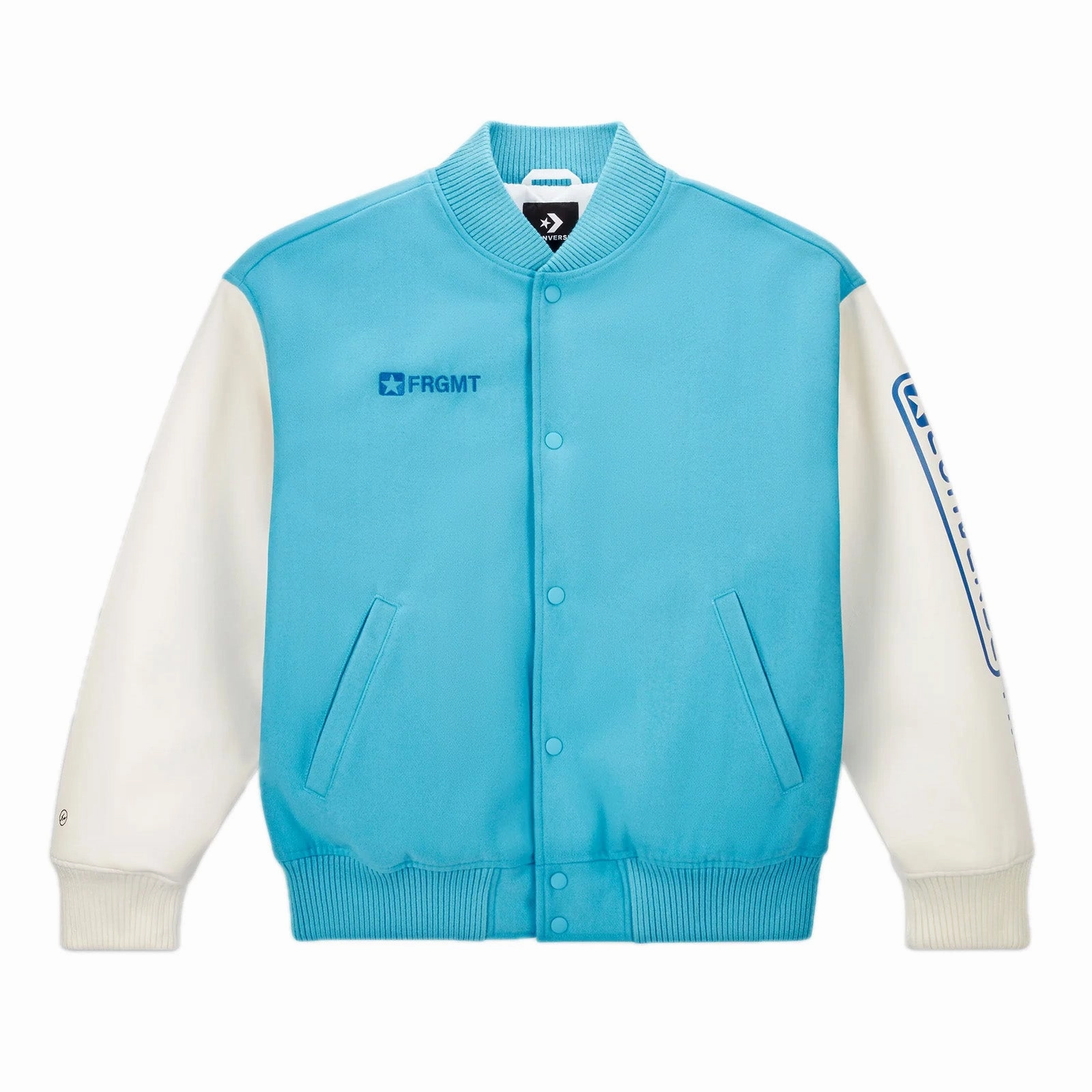 Converse x Fragment Varsity Jacket 'Blue' Polished Casual Waterproof Material