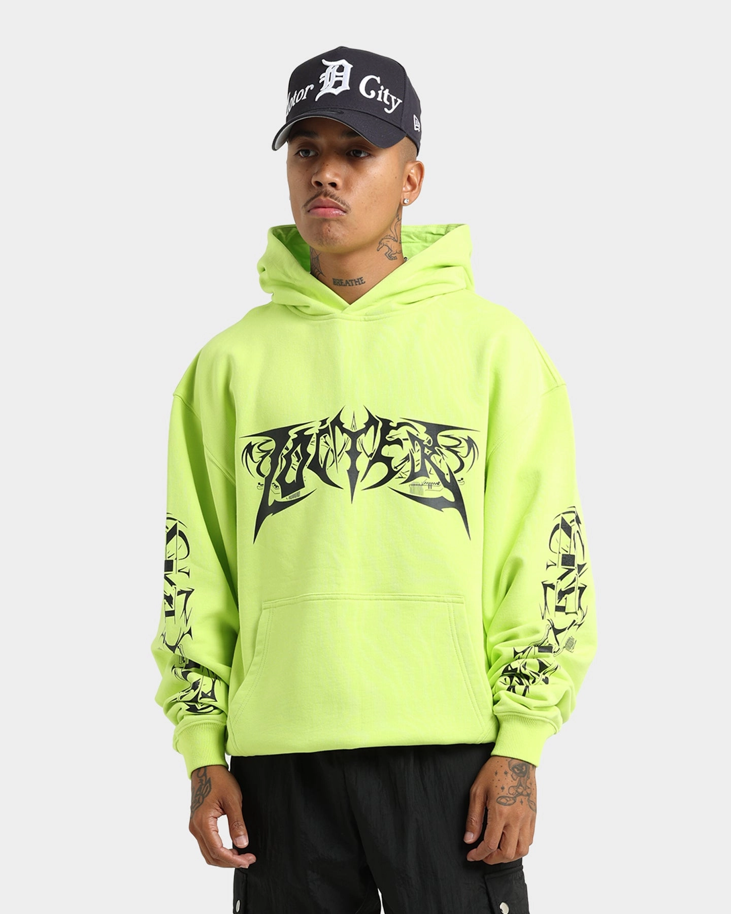 Loiter Anarchy Hoodie Neon Green suitable for work commutes
