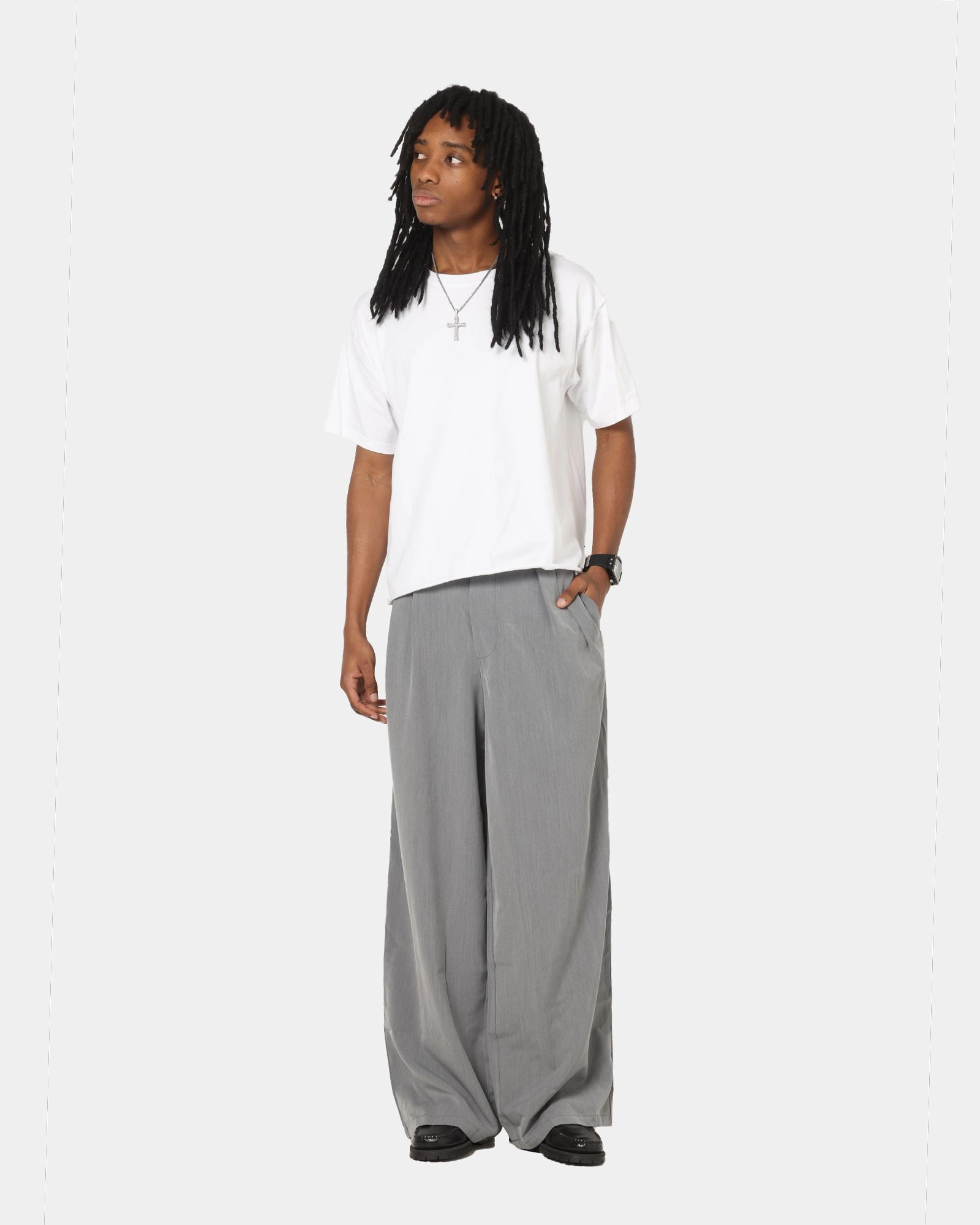 XXIII Pleated Pant Grey WindproofLayer Structured Hemline
