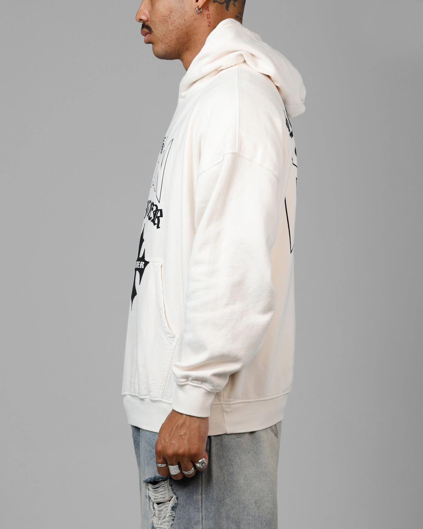 Anti Pill Treatment Passport Loiter Ultimate Pain Premium Hoodie Off White
